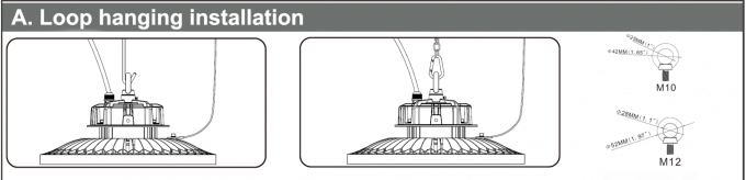 AC90V~305V 200 Watts Geleide Hoge Facultatieve Baai Lichte 140LPW Meanwell Optische Lens 60°/90°/120°