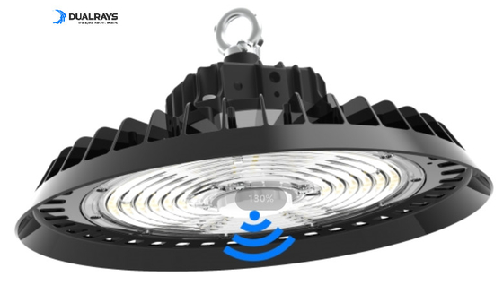Van de industriële UFO LEIDENE de Hoge Pluggable Bewegingssensor Baai Lichte 100W 150W 200W 240W 300W Steun en Daglichtsensor