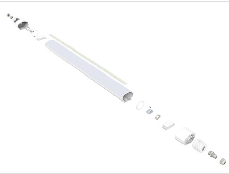 Het pakhuis paste de 1200mm Geleide Huisvesting van Tribewijs Lichte 160LPW 40W Volledige PC Met lange levensuur toe