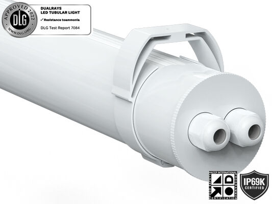 IP69K IP66 TB7 Super-LED-buislicht met DIP-omschakelbare kracht/3CCT/3-fase 160LPW-efficiëntie