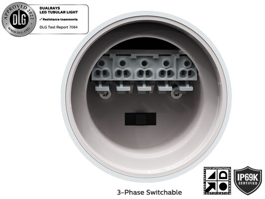 1.2m 40W 130LPW TB7 LED-buislicht Anto-UV Ammoniak voor landbouwbedrijven DIP Schakelbare stroom en 3CCT