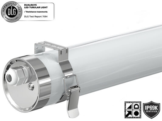 IP69K IK10 PMMA TB6 LED Buisvormige Lamp Anti-UV Ammoniak Voor Autowasplaats met koppelbare optie
