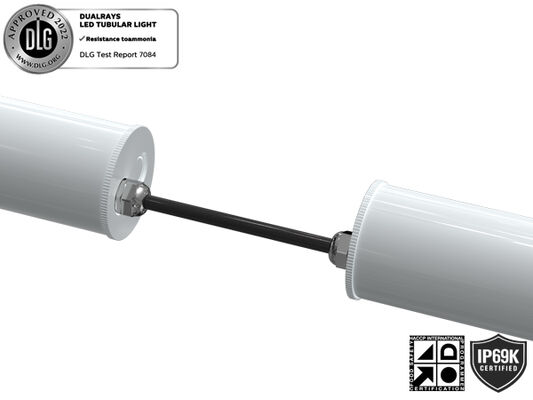 0.6m 20W IP69K IK10 TB7 LED-buislicht speciaal voor voedselverwerkende installaties, chemische installaties, dierenstal, autowas