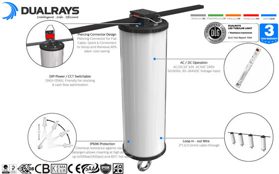 Van ondergrondse Paking-Noodsituatie LEIDENE Huisvesting IP65 IK08 Tribewijs de Lichte Volledige PC