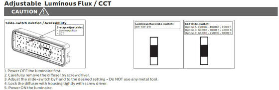 Bulk Head LED-verandalamp 8W met 3CCT en schakelbaar