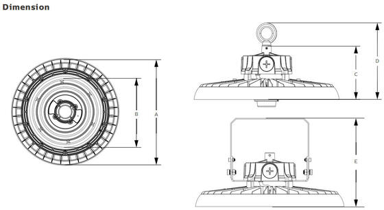 HB3 DIP schakelbare voeding en 3CCT UFO LED hoogbouwlicht 100W 150LPW Toegepast voor magazijnen en logistieke hallen Voorraad in Europa Magazijn