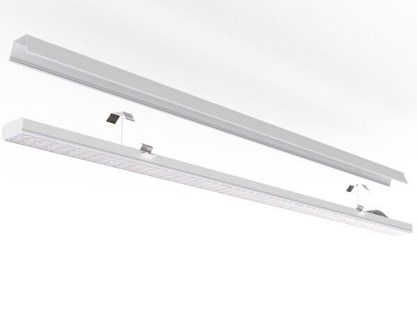 Klikvaste 75W DIP-schakelbare universele LED-lineaire retrofit-lichtmodule met de koppelbare doorvoerkabel is ontworpen in de module via WAGO-connectoren