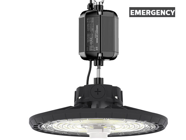 DUALRAYS 150W HB2 DIP schakelbare voeding en 3CCT UFO LED Highbay Light 100W 170LPW met noodverlichting Optioneel